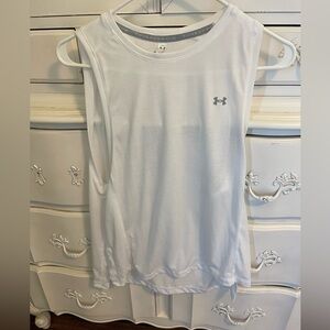 Under Armour White Sleeveless Tank Top